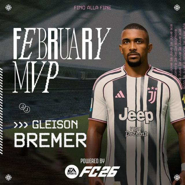 开云在哪里开户-尤文官方：布雷默当选队内2月最佳球员